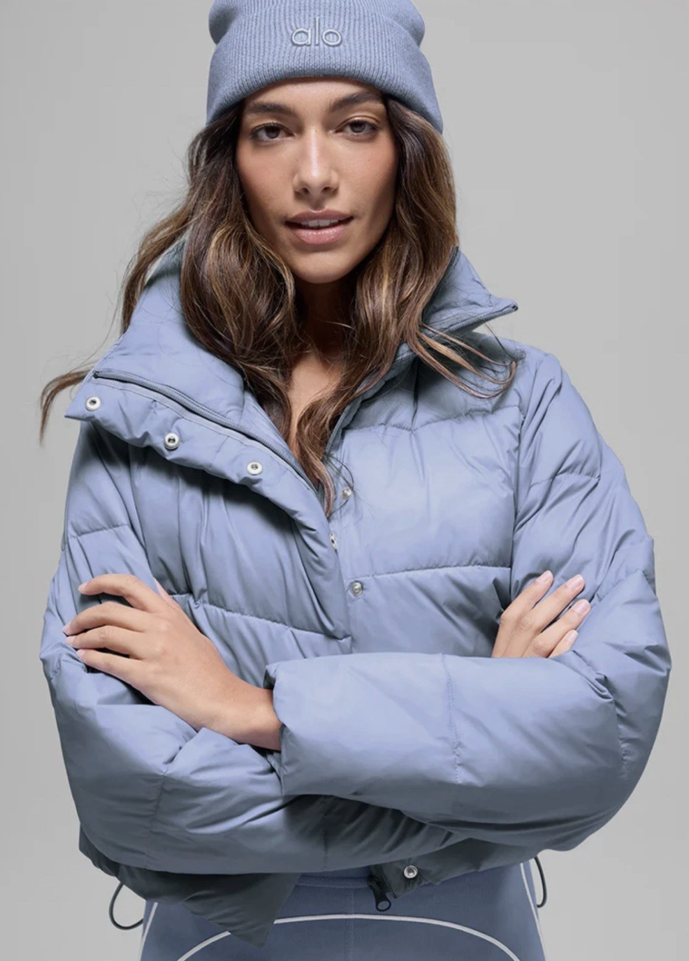 Alo Yoga Gold Rush Puffer Winter Frost Jacket